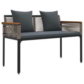 vidaXL Banco De Exterior Gris Y Gris Oscuro 117 X 54 X 74.5 Cm Vidaxl
