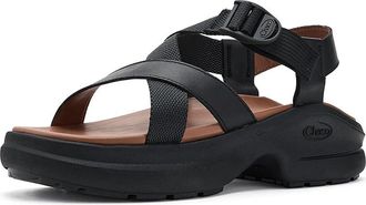 Chaco Cushform Womens Sandals Black : 6 B - Medium, Leather