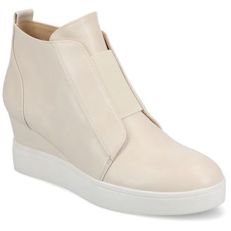 Journee Collection Women & apos;s Clara Medium and Wide Width Wedge Sneakers