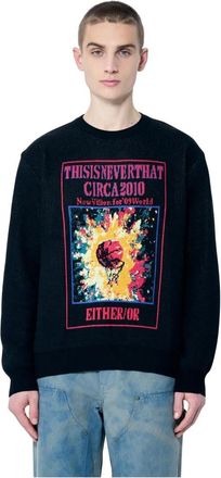 Thisisneverthat Basketball Hoop Knit Sweater - Heren - Ronde hals truien - Zwart - M - Truien & Vesten
