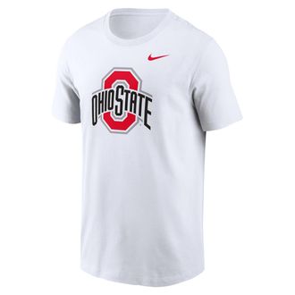 Nike Ohio State Buckeyes Primetime Logo Nike Mens College T-Shirt in White | N19910AOH-PTF