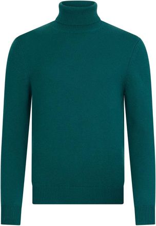 Malo Cashmere Turtleneck Sweater - Heren - Cashmere truien - Groen - M - Truien & Vesten