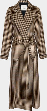 Emilia Wickstead Wool Houndstooth Robe Size: S