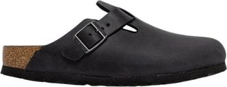 Birkenstock Boston Narrow Fit - Dames - Schoenen - Zwart - Maat: 36 EU Leer
