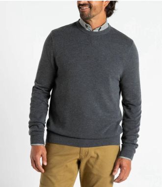Duck Head Henson Merino Crewneck Sweater In Grey