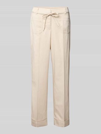 OPUS Straight Leg Stoffhose mit B&uuml;gelfalten Modell Meeri in Sand, Gr&ouml;&szlig;e 42
