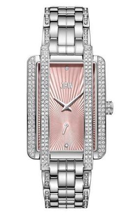 JBW Mink Diamond Bracelet Strap Watch, 28mm in Stainless Steel at Nordstrom Rack