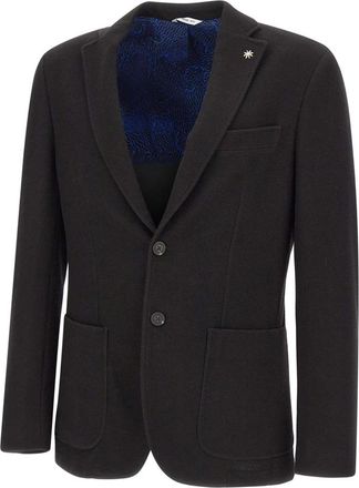 Manuel Ritz Single-breasted Blazer - Heren - Blazers - Zwart - L - Katoen - Jassen