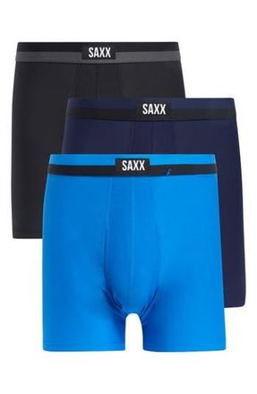 Saxx Assorted 3-Pack Sport Mesh Boxer Briefs in Bold Blue/Marine/Black at Nordstrom Rack, Size Xx-Large