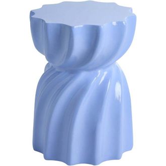 Beliani Side Table Blue MgO Fibreglass Indoor Living Room Bedroom Irregular Shape Modern ALGUA