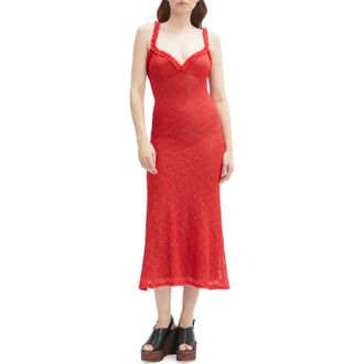 Bardot Alegra Stretch Lace Dress in Fire Red at Nordstrom Rack, Size 10