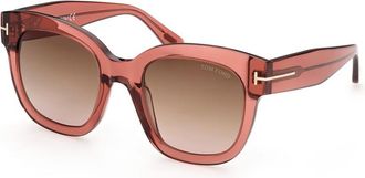 Tom Ford Brown Gradient Square Ladies Sunglasses FT0613 45K 52