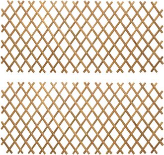 vidaXL Valla Trellis Expandible 2 Uds. 100 X 105 Cm Bamb&uacute; Marr&oacute;n Claro Vidaxl