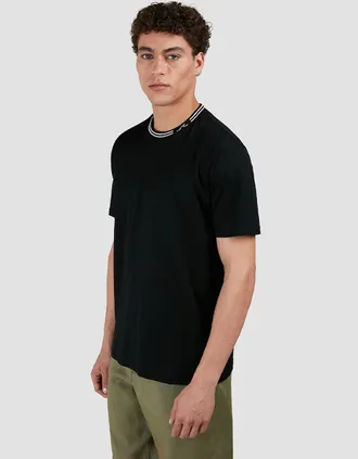 Paul & Shark Mens Paul & Shark Mens T-Shirt in Perle Cotton Jersey - Black - Size: 44