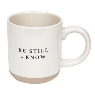 Sweet Water Decor Stoneware Quote Coffee Mug in Be Still + Know at Nordstrom