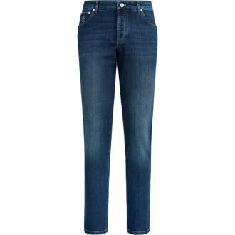 Brunello Cucinelli Comfort denim trousers in Dark Denim at Nordstrom, Size 58 It