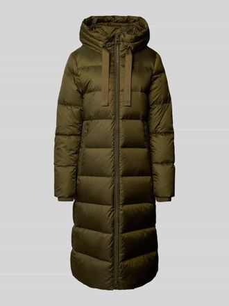 Marc O'Polo Regular Fit Daunenmantel mit Kapuze in Oliv, Größe 34