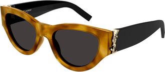 Saint Laurent SL M94 007 Womens Sunglasses Tortoiseshell Size 53 - Free RX Lenses - Free RX Lenses