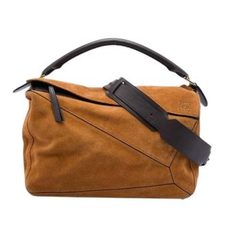 Loewe Pre-owned Puzzle Shoulder Bag - Dames - Pre-owned - Bruin - Maat: ONE Size Leer
