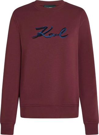 Karl Lagerfeld Felpa con paillettes - Rosso