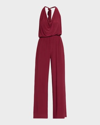 Ramy Brook Stephanie Halterneck Jersey Jumpsuit
