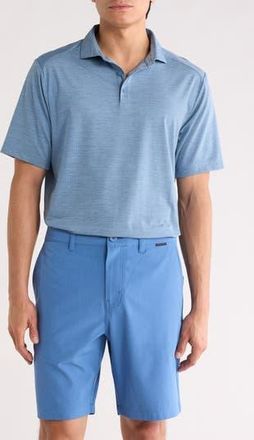 Travis Mathew Heater Pro Stretch Knit Polo in Heather Copen Blue at Nordstrom Rack, Size Xxx-Large