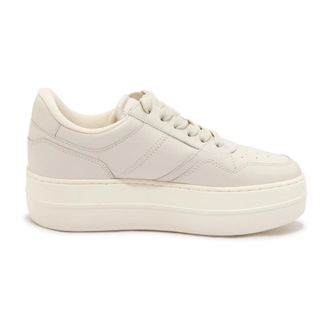 Hogan Sneakers, female, Beige, 7 UK, Italian Lace-Up Shoes White Wool