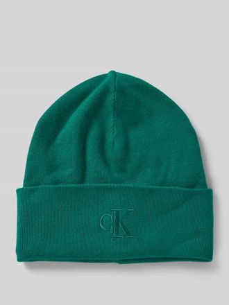 Calvin Klein Jeans Beanie mit Label-Stitching in Gruen, Größe 1