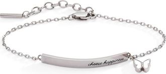 Alex and Ani Choose Happiness Inline Bracelet in Silver at Nordstrom
