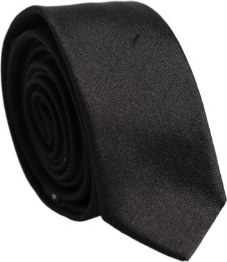 Dolce & Gabbana Stropdas - Heren - Stropdassen - Zwart - ONE Size - Satijn - Accessoires