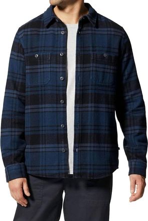 Mountain Hardwear Plusher Long Sleeve Shirt In Navy