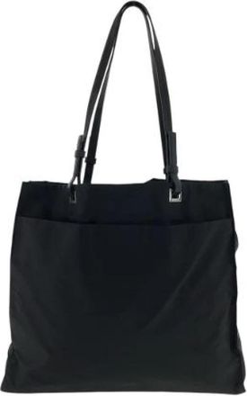 Prada Pre-owned Tessuto Nylon 2way Tote Bag - Dames - Vintage Shopper - Zwart - ONE Size - Nylon - Vintage