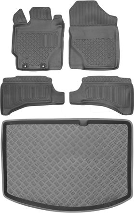 OEM Juego De Alfombrillas Para Coche Y Maletero Para Toyota Yaris Iii Hatchback (2014-2019)