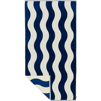 Slowtide Stripe Beach Towel in Deep Pool at Nordstrom