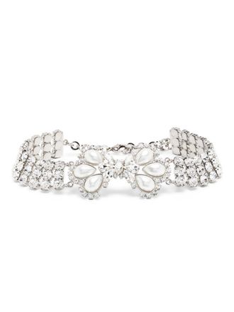 Alessandra Rich crystal-embellished choker necklace - Silver