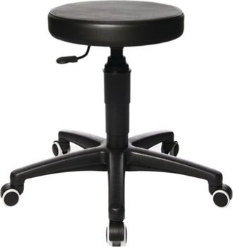 Topstar Taburete Giratorio Tec 70 Con Tapizado En Piel Artificial Derecha Asiento Negro Altura 390-520mm Topstar
