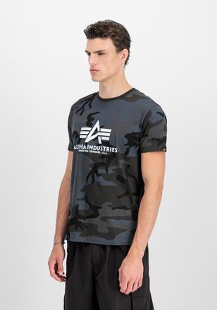 Alpha Industries T-Shirt ALPHA INDUSTRIES Basic T-Shirt BL Camo, Herren, Gr. XL, schwarz (schwarz camo), Obermaterial: 100% Baumwolle, Shirts T-Shirt