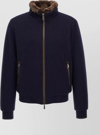 Moorer bellati high collar bomber jacket