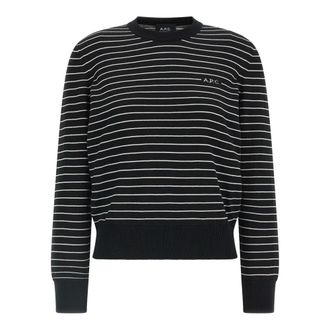 A.P.C. Sima Knit - Dames - Ronde hals truien - Zwart - XS - Katoen - Truien & Vesten