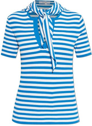 Max Mara Palmeti T-shirt - Dames - T-shirts - Blauw - XS - Leer - Tops