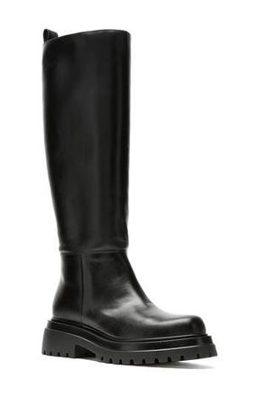La Canadienne West City Dry Waterproof Leather Knee High Boot in Black Leather at Nordstrom Rack, Size 7