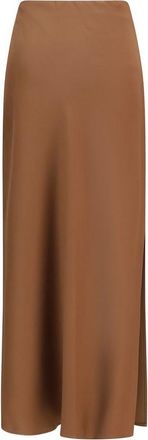 Brunello Cucinelli Womens Brown Acetate Midi Skirt