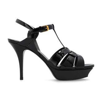 Saint Laurent High Heel Sandals, female, Black, Size: 6 US Tribute Platform Sandals