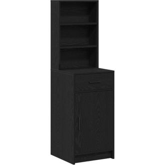 vidaXL Highboard Black oak 40 x 40.5 x 135 cm Engineered wood vidaXL
