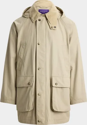Ralph Lauren Purple Label Men & apos;s Ventile Twill Hooded Car Coat