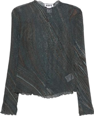 Hope Top con stampa astratta - Blu