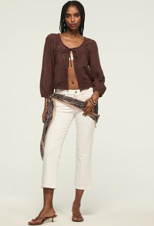 Lucky Brand Womens Mid Rise Sweet Crop