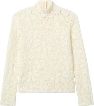 La DoubleJ Lacey Turtleneck - Dames - Blouses - Beige - XS - Wol - Overhemden