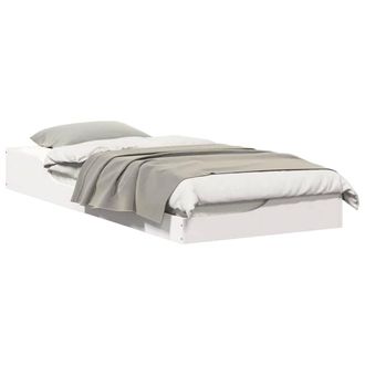 Berkfield Home Modern Floor Bed Frame White 80 x 210 cm Solid pine wood