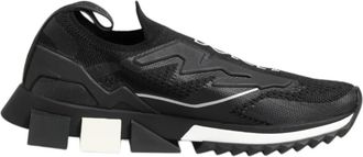 Dolce & Gabbana Sorrento Low-top Sneakers - Dames - Sneakers - Zwart - 37 1/2 EU - Leer - Schoenen